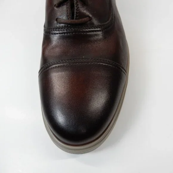 MAGNANNI Cap Toe Oxford Sneaker Dress Shoes Brown Leather Size 41 US 8 #24124